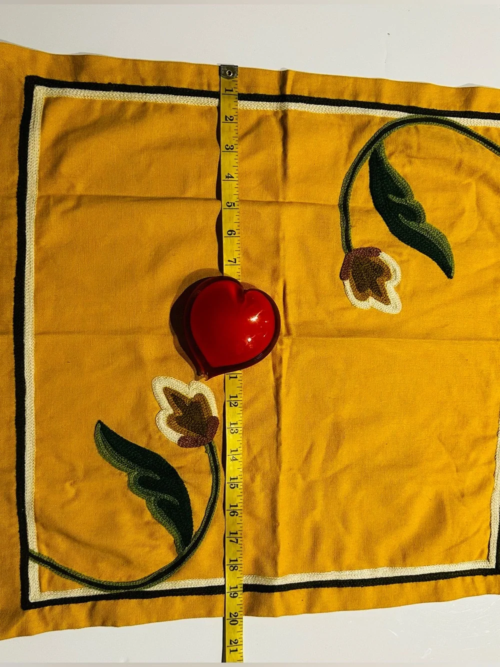 Williams Sonoma Crewl Embroidered Mustard Floral Napkins Set Of 2 NWOT Dinner
